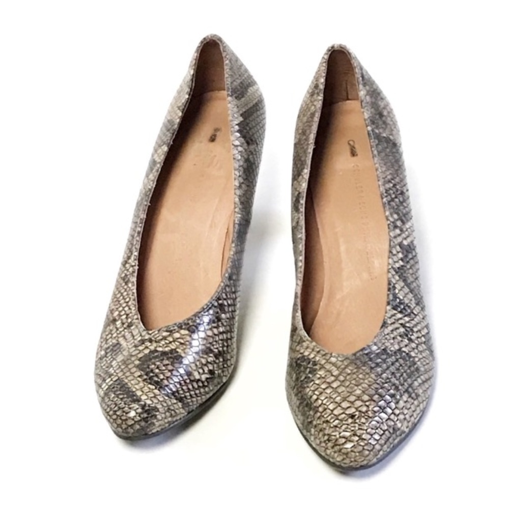 Schuler & Sons Snakeskin Kitten Heels Size 8